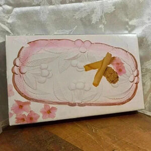 Vintage Mikasa Crystal Cerise Hors D’Oeuvres Platter  RC320/373